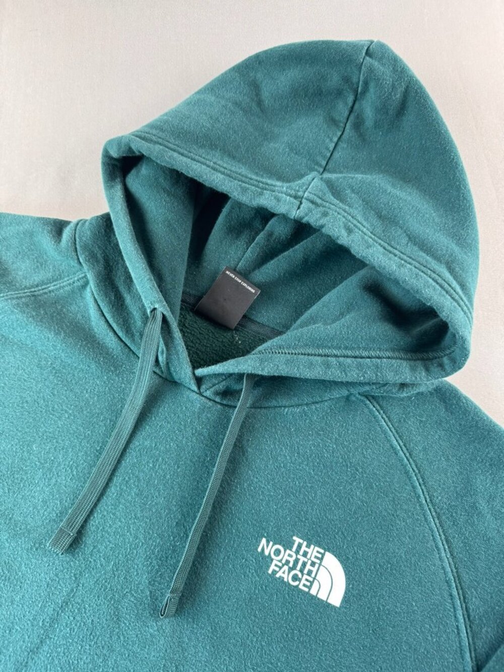 North Face Women's XL Green Sweater Logo Outdoor Hoodie Sweatshirt Cozy Autumn
